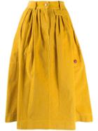 Marc Jacobs Corduroy Midi Skirt - Yellow