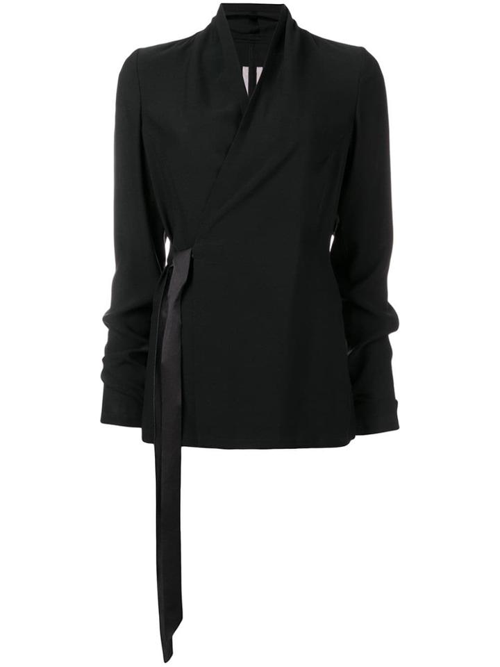 Rick Owens Wrap Front Jacket - Black