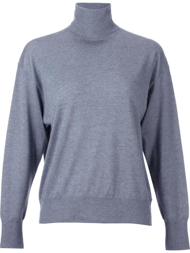 H Beauty & Youth. High Gauge Turtleneck Jersey, Women's, Grey, Cashmere