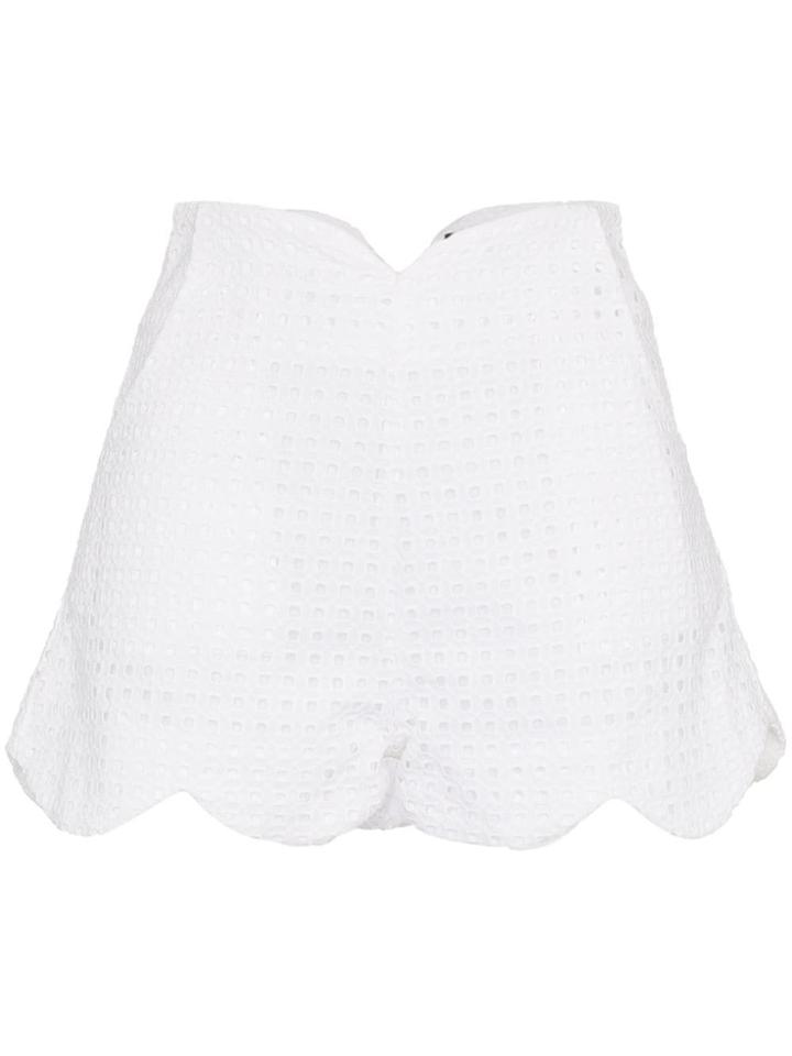 Paper London Fraise Cotton Shorts - White