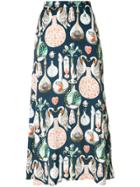 Temperley London Love Potion Midi Skirt - Blue