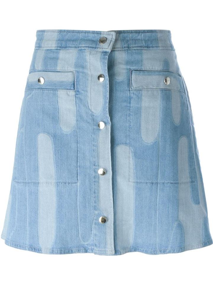 Kenzo Cactus Print Denim Skirt