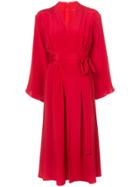Adam Lippes Kimono Midi Dress - Red