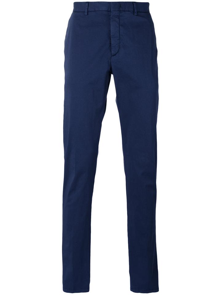 Z Zegna - Classic Chinos - Men - Cotton/spandex/elastane - 50, Blue, Cotton/spandex/elastane