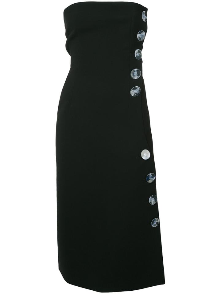 Christopher Esber Extended Tab Button Dress - Black