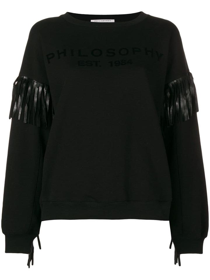 Philosophy Di Lorenzo Serafini Fringed Sweater - Black