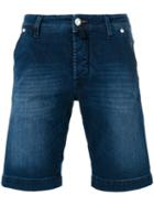 Jacob Cohen Straight Cut Denim Shorts, Men's, Size: 36, Blue, Cotton/spandex/elastane