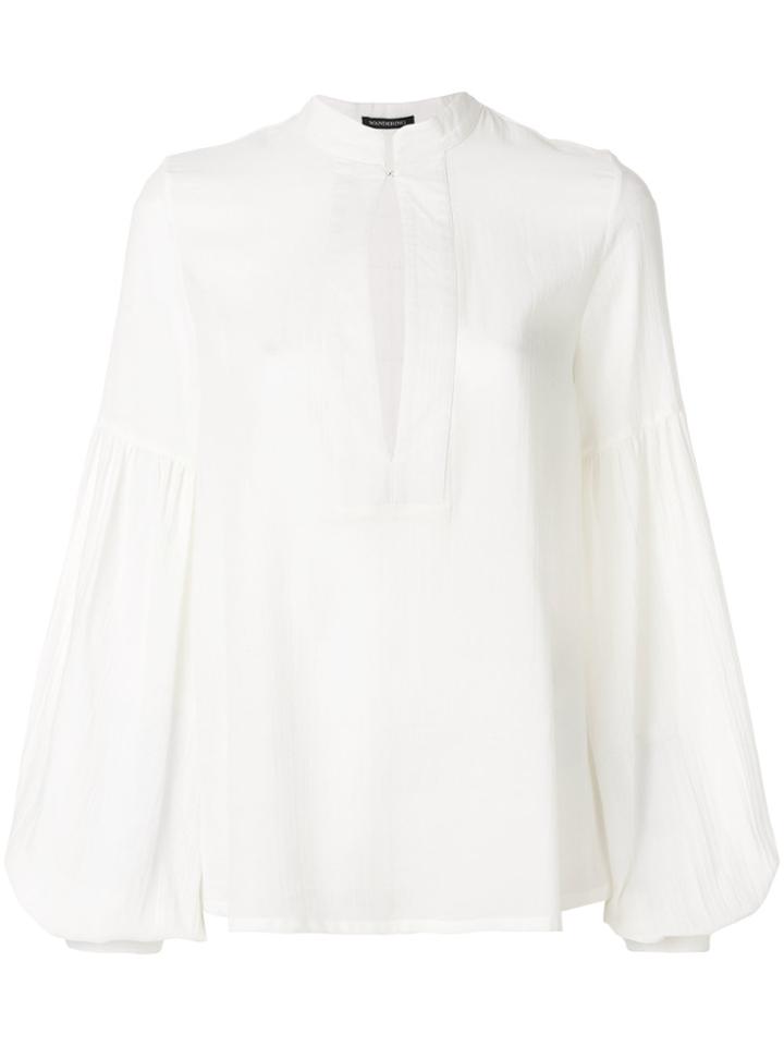 Wandering Bell Sleeve Blouse - White