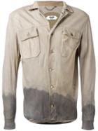 Pihakapi - Gradient-effect Shirt - Men - Cotton/lamb Skin/polyamide - Xl, Nude/neutrals, Cotton/lamb Skin/polyamide