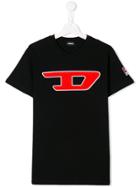 Diesel Kids Logo Patch T-shirt - Black