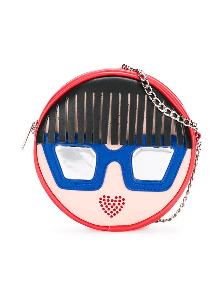 Simonetta Face Appliqué Shoulder Bag - Multicolour