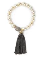 Loree Rodkin Pearl Tassel Bracelet, Women's, Metallic, Gold