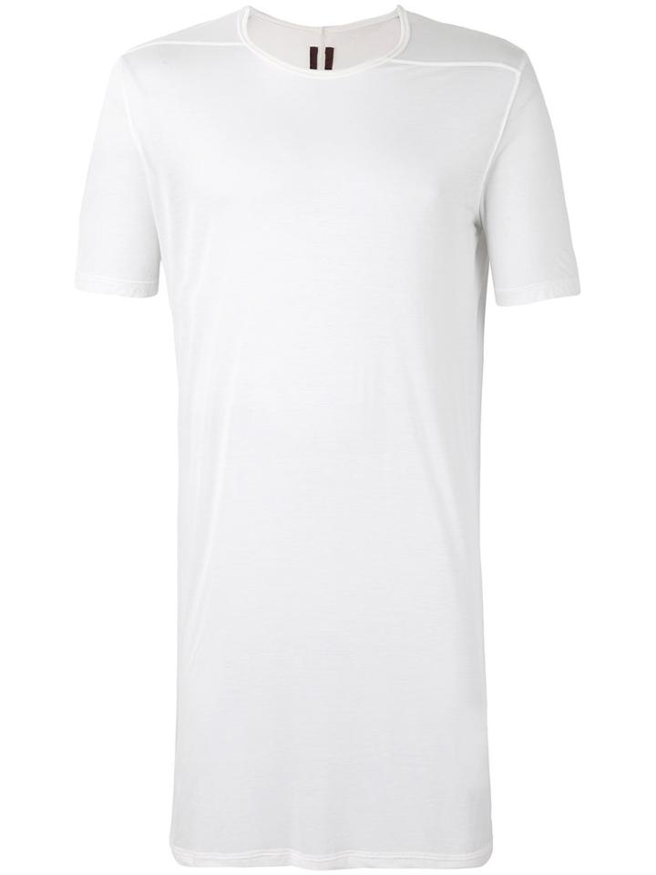 Rick Owens Drkshdw - Elongated Semi-sheer T-shirt - Men - Viscose - Xl, White, Viscose