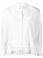Sacai Ruffled Hem Shirt - White