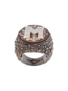 Amedeo Embossed 'm' Ring, Women's, Size: 7 3/4, Brown