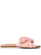 Brother Vellies Bow Detail Slides - Pink