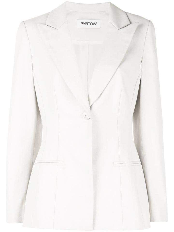 Partow Single-breasted Blazer - Neutrals