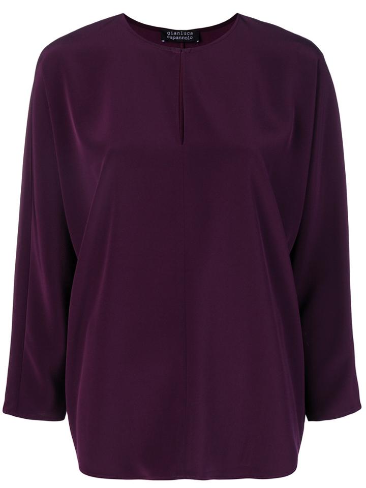 Gianluca Capannolo Slit Neck Blouse - Pink & Purple