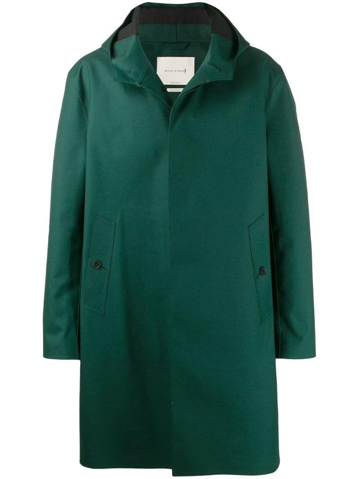 Mackintosh Clarkston Green Bonded Wool & Mohair Hooded Coat Gr-1008