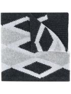 Pringle Of Scotland Intarsia-knit Scarf - Grey