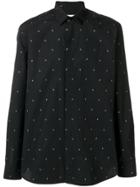 Saint Laurent Lamé Mini Lightning Bolt Shirt - Black