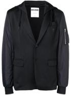 Moschino Hooded Fitted Jacket - Black