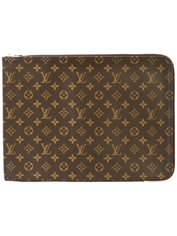 Louis Vuitton Pre-owned Monogram Laptop Travel Clutch Bag - Brown