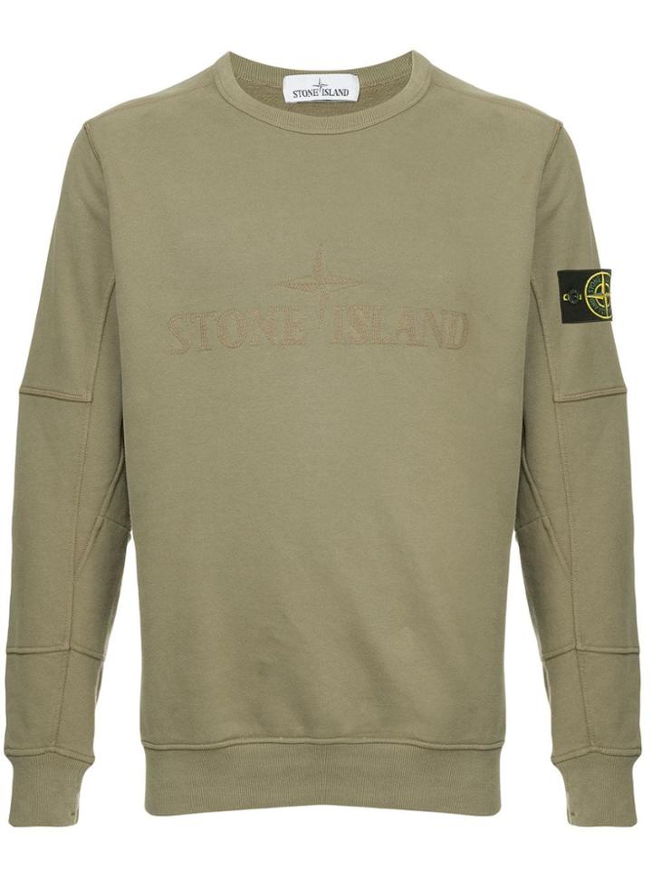 Stone Island Embroidered Logo Sweatshirt - Green