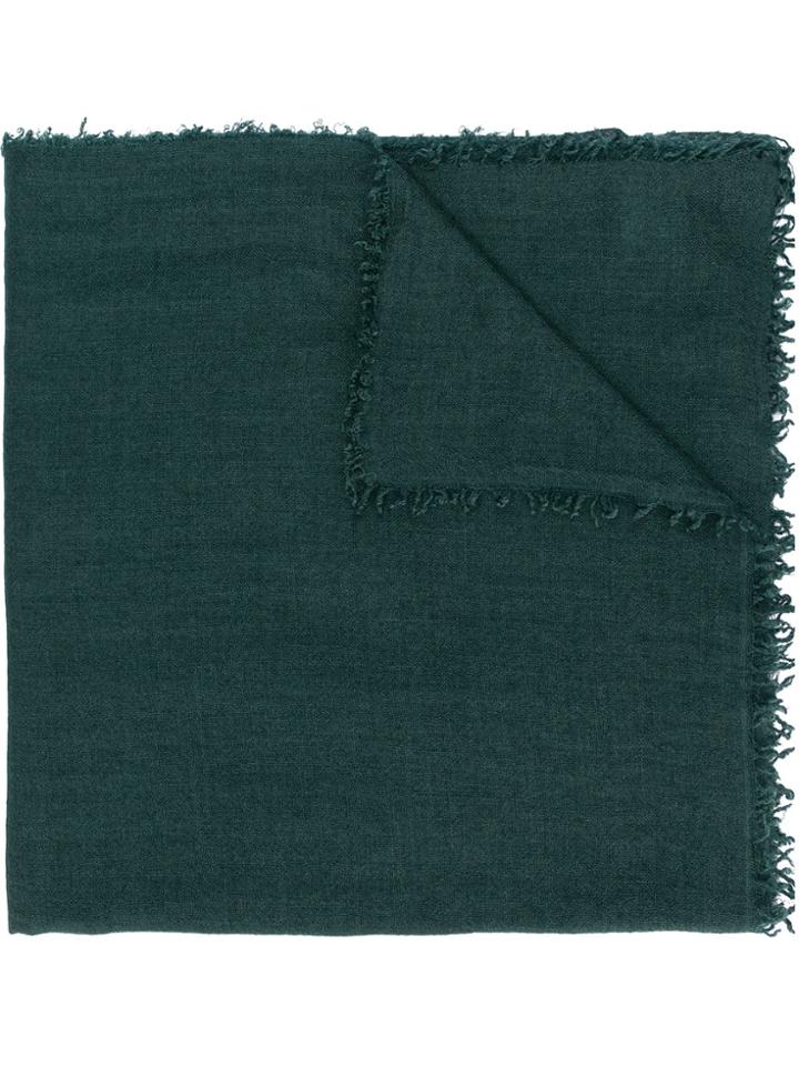 Faliero Sarti Sheer Frayed Scarf - Green