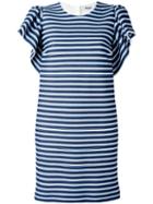 Msgm Striped T-shirt Dress, Women's, Size: 38, Blue, Cotton/polyamide/polyester/spandex/elastane