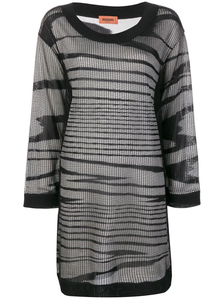 Missoni Textured Mini Knit Dress - Black