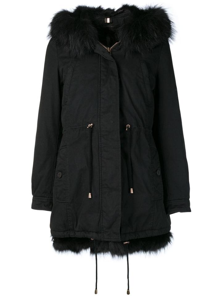 Alessandra Chamonix Classic Fur Lined Parka Coat - Black