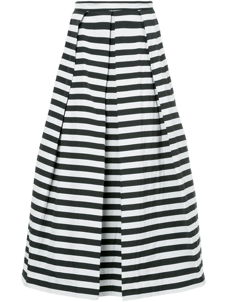 Han Ahn Soon Full Striped Skirt - Black