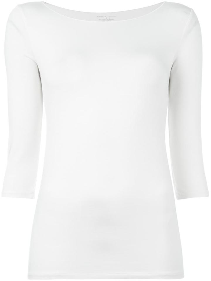 Majestic Filatures Scoop Neck T-shirt, Women's, Size: 3, Nude/neutrals, Viscose/spandex/elastane