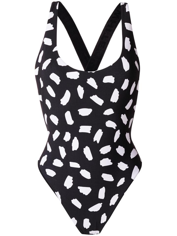 Off-white Printed Swimsuit - Black