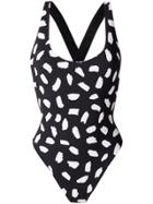 Off-white Printed Swimsuit - Black