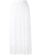 Kristensen Du Nord - Gathered Skirt - Women - Silk/cotton/spandex/elastane - 3, White, Silk/cotton/spandex/elastane