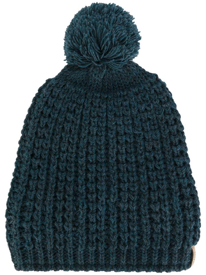 Norton Pompom Knitted Beanie - Blue