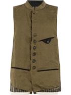 Ziggy Chen Distressed Waistcoat - Brown