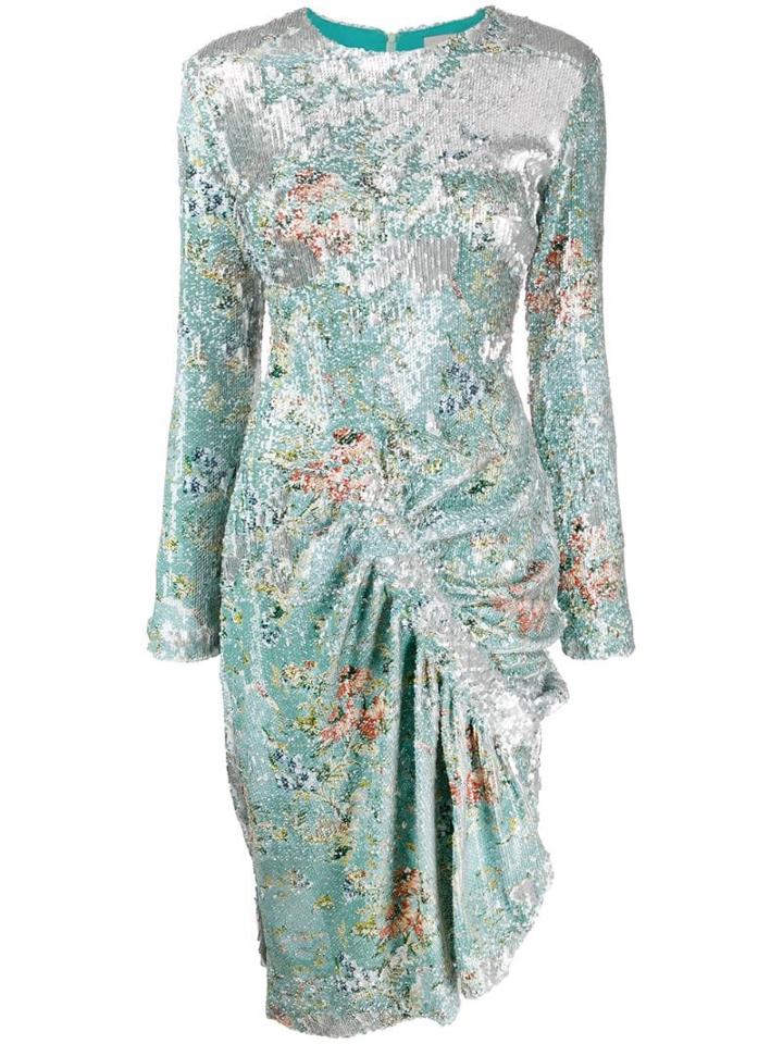 Preen By Thornton Bregazzi Daisy Sequin Dress - Silver