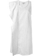 3.1 Phillip Lim Ruffled Pinstripe Dress - White