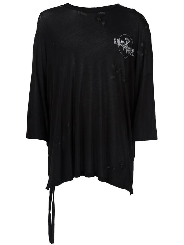 Unravel Long Sleeved T-shirt, Men's, Size: Large, Black, Cotton