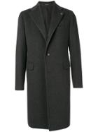 Tagliatore Single-breasted Fitted Coat - Grey