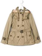 Burberry Kids - 'grangemoor' Technical Trenchcoat - Kids - Cotton/polyamide/cupro - 7 Yrs, Nude/neutrals