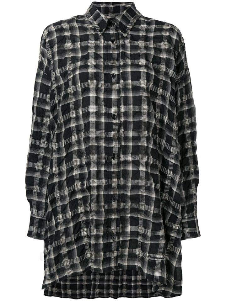 Isabel Marant Oversized Checked Button Up Shirt - Black