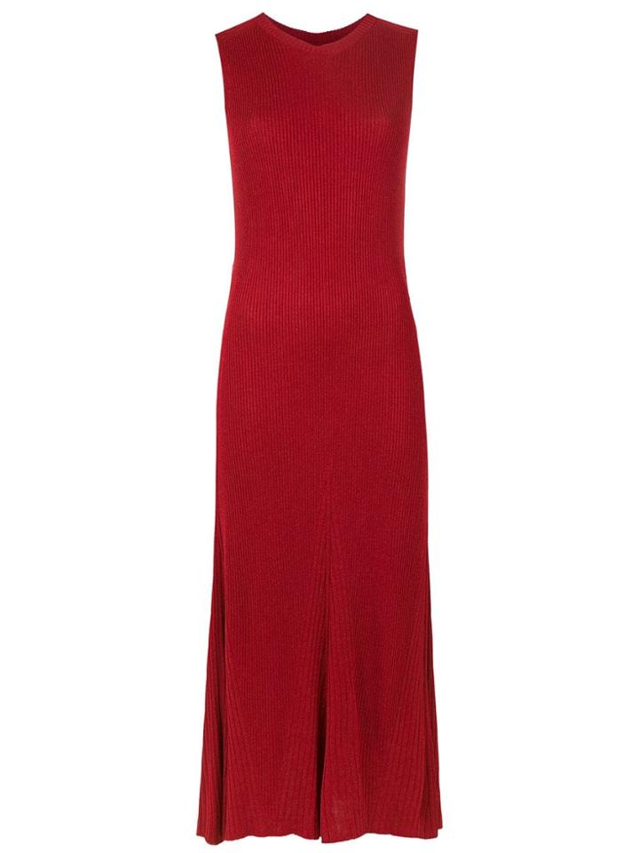 Osklen Long Ribbed Dress - Red