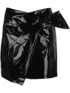 Isabel Marant 'anders' Knot Mini Skirt, Women's, Size: 38, Black, Cotton/polyurethane