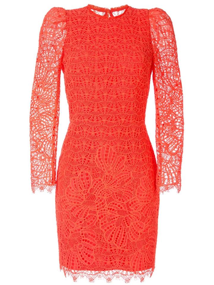 Rebecca Vallance Mae Lace Short Dress - Red