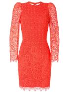 Rebecca Vallance Mae Lace Short Dress - Red