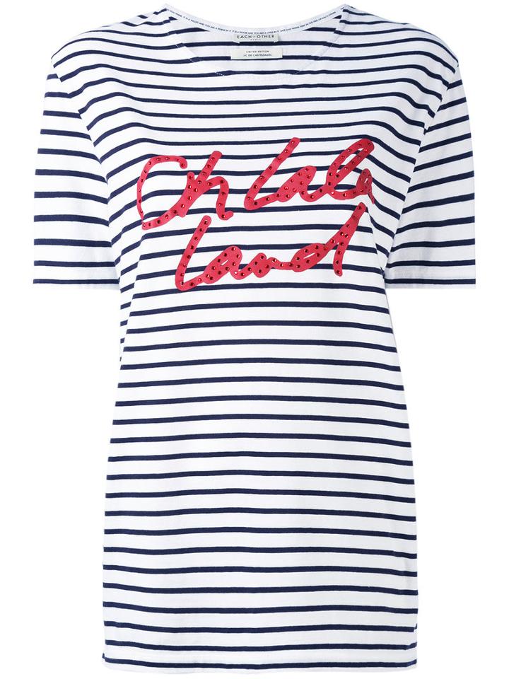 Each X Other - Striped Boyfriend T-shirt - Women - Cotton - S, White, Cotton